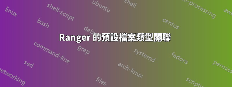 Ranger 的預設檔案類型關聯
