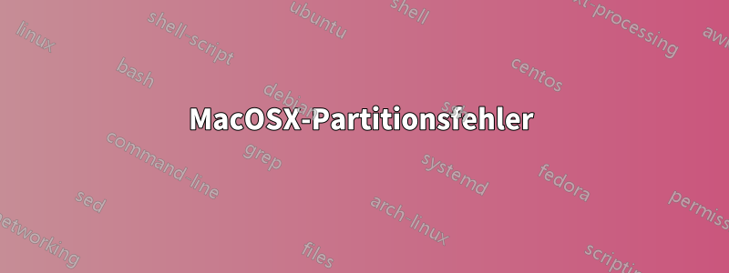 MacOSX-Partitionsfehler