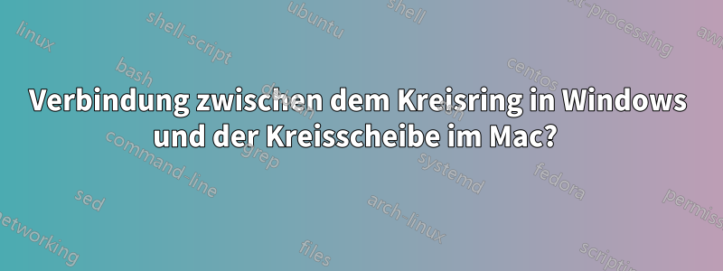 Verbindung zwischen dem Kreisring in Windows und der Kreisscheibe im Mac? 