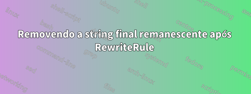 Removendo a string final remanescente após RewriteRule