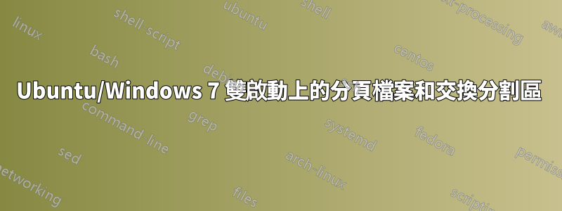 Ubuntu/Windows 7 雙啟動上的分頁檔案和交換分割區