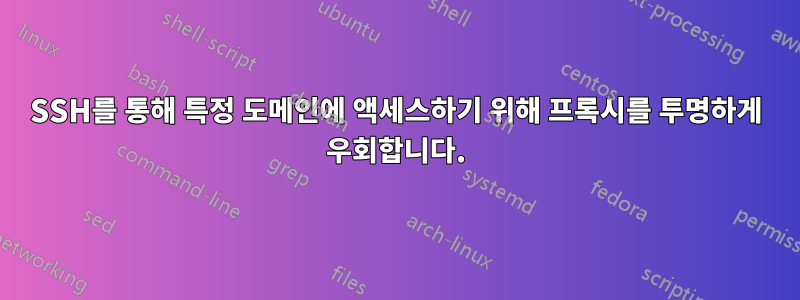 SSH를 통해 특정 도메인에 액세스하기 위해 프록시를 투명하게 우회합니다.