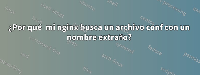 ¿Por qué mi nginx busca un archivo conf con un nombre extraño?