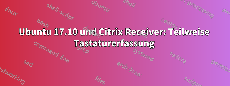 Ubuntu 17.10 und Citrix Receiver: Teilweise Tastaturerfassung