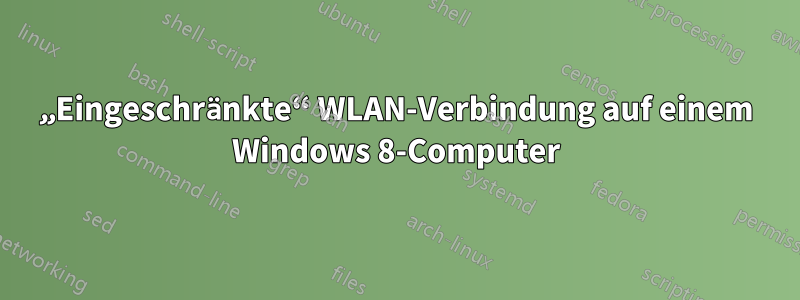 „Eingeschränkte“ WLAN-Verbindung auf einem Windows 8-Computer