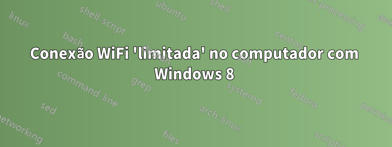 Conexão WiFi 'limitada' no computador com Windows 8