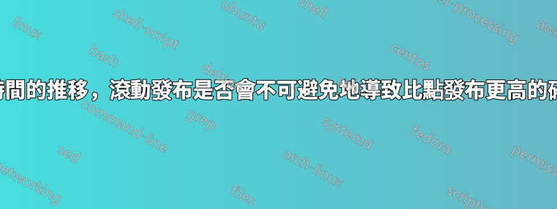 隨著時間的推移，滾動發布是否會不可避免地導致比點發布更高的碎片？