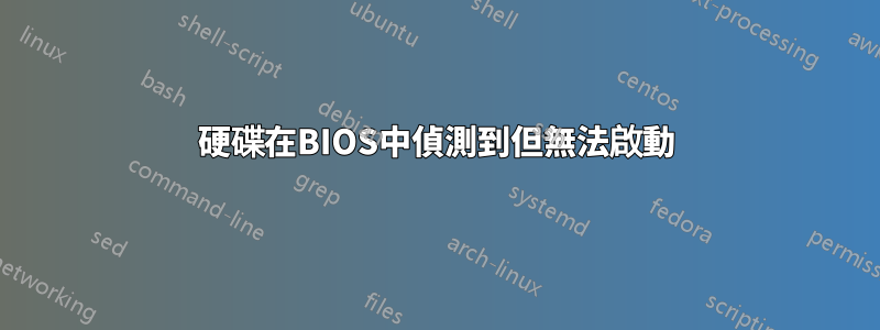 硬碟在BIOS中偵測到但無法啟動