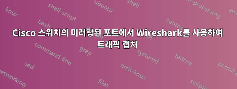 Cisco 스위치의 미러링된 포트에서 Wireshark를 사용하여 트래픽 캡처