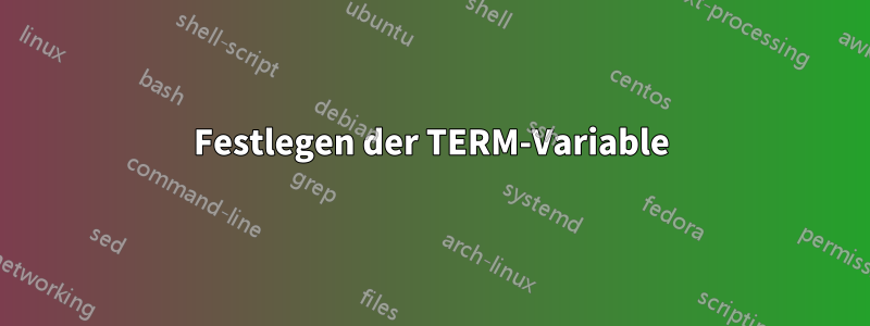 Festlegen der TERM-Variable