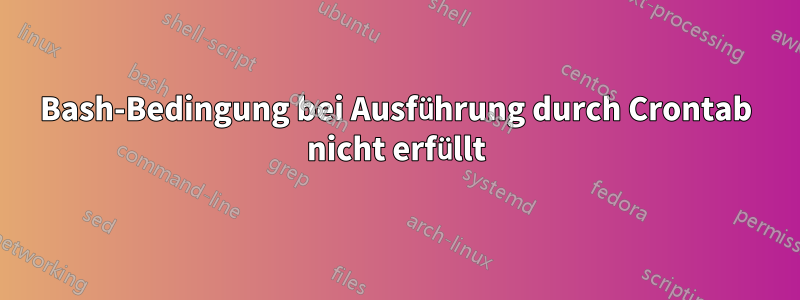 Bash-Bedingung bei Ausführung durch Crontab nicht erfüllt