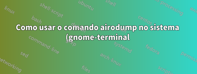 Como usar o comando airodump no sistema (gnome-terminal) (ruby)?