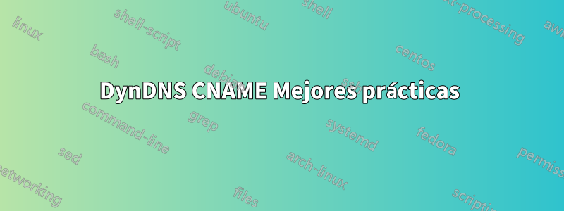 DynDNS CNAME Mejores prácticas