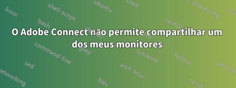 O Adobe Connect não permite compartilhar um dos meus monitores