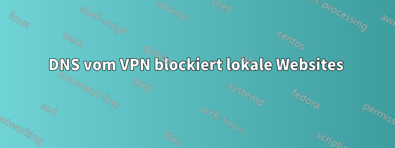 DNS vom VPN blockiert lokale Websites