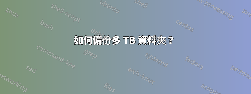 如何備份多 TB 資料夾？