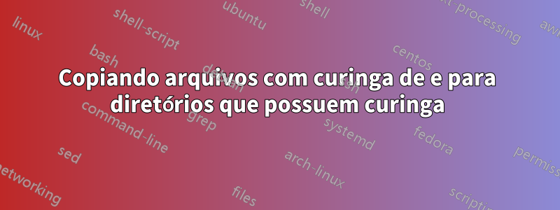 Copiando arquivos com curinga de e para diretórios que possuem curinga