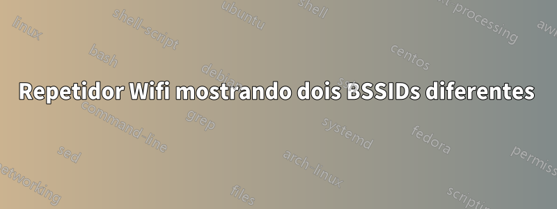 Repetidor Wifi mostrando dois BSSIDs diferentes