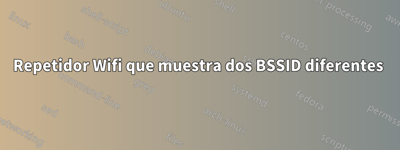 Repetidor Wifi que muestra dos BSSID diferentes