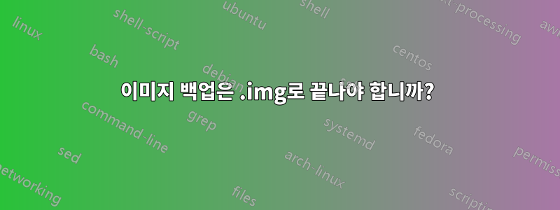 이미지 백업은 .img로 끝나야 합니까?