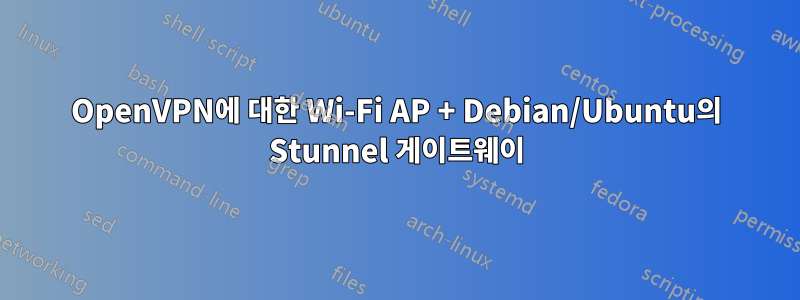 OpenVPN에 대한 Wi-Fi AP + Debian/Ubuntu의 Stunnel 게이트웨이