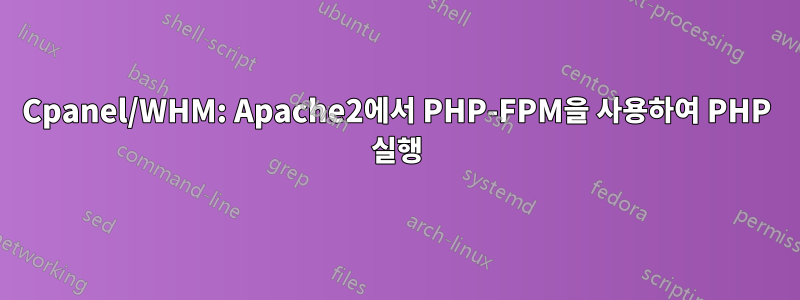 Cpanel/WHM: Apache2에서 PHP-FPM을 사용하여 PHP 실행