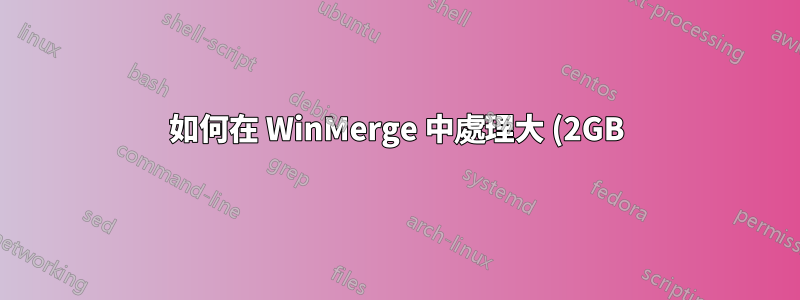 如何在 WinMerge 中處理大 (2GB