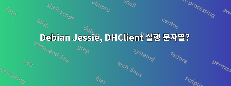 Debian Jessie, DHClient 실행 문자열?