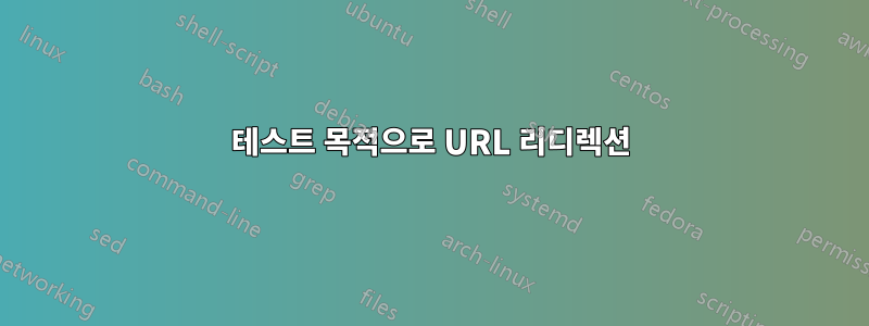 테스트 목적으로 URL 리디렉션