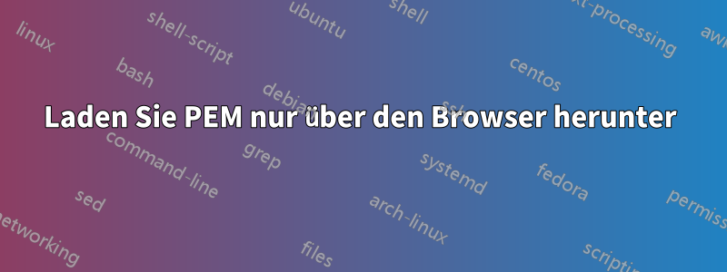 Laden Sie PEM nur über den Browser herunter