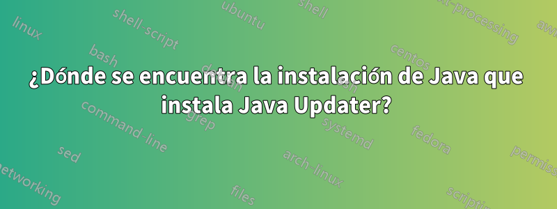 ¿Dónde se encuentra la instalación de Java que instala Java Updater?