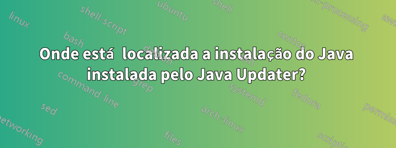 Onde está localizada a instalação do Java instalada pelo Java Updater?