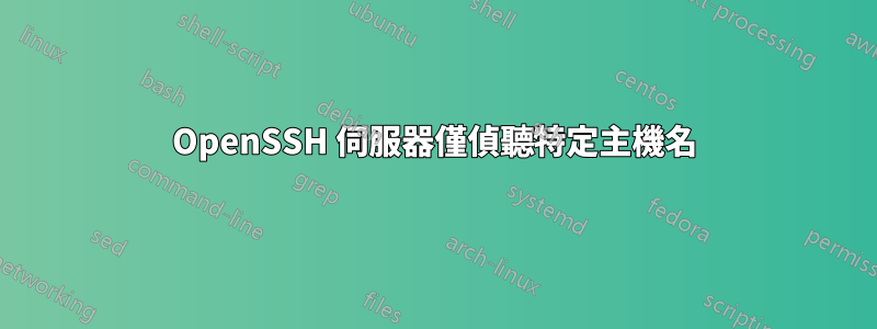 OpenSSH 伺服器僅偵聽特定主機名