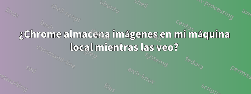 ¿Chrome almacena imágenes en mi máquina local mientras las veo?