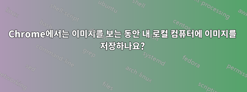 Chrome에서는 이미지를 보는 동안 내 로컬 컴퓨터에 이미지를 저장하나요?