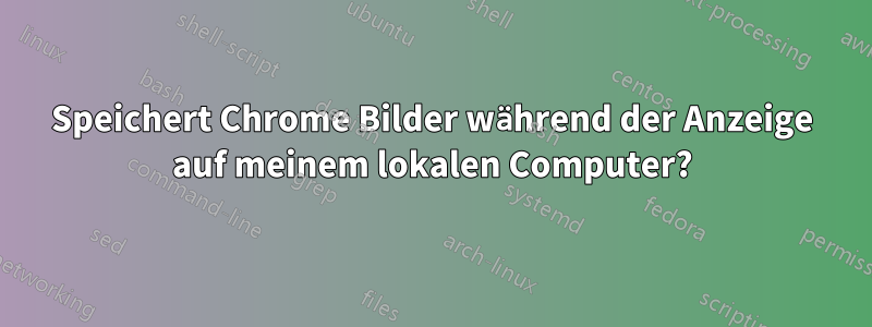 Speichert Chrome Bilder während der Anzeige auf meinem lokalen Computer?