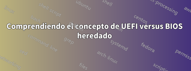 Comprendiendo el concepto de UEFI versus BIOS heredado