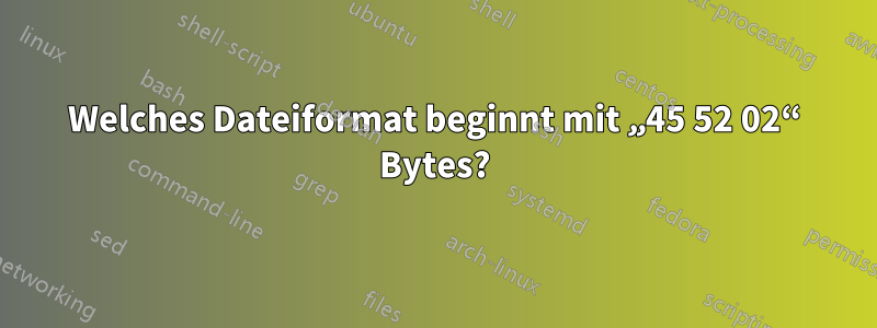 Welches Dateiformat beginnt mit „45 52 02“ Bytes?