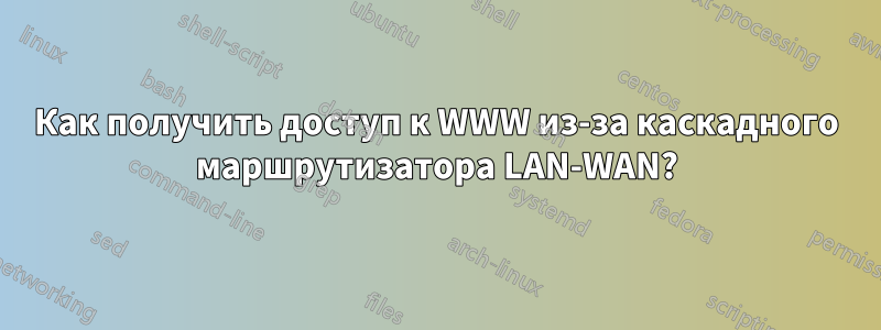 Как получить доступ к WWW из-за каскадного маршрутизатора LAN-WAN?