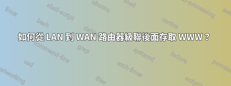 如何從 LAN 到 WAN 路由器級聯後面存取 WWW？