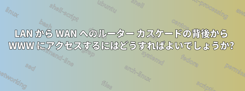 LAN から WAN へのルーター カスケードの背後から WWW にアクセスするにはどうすればよいでしょうか?