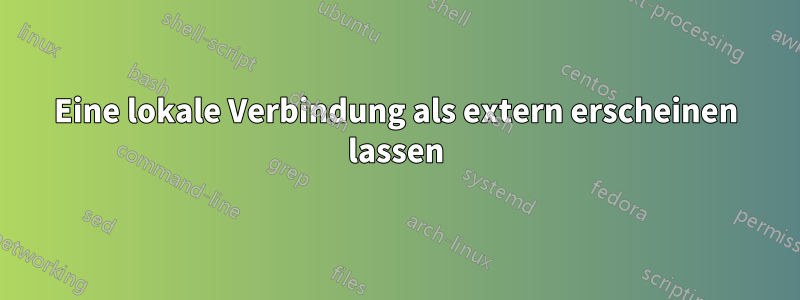 Eine lokale Verbindung als extern erscheinen lassen