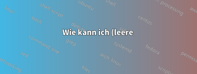 Wie kann ich (leere) Ergebnisse aus einer Pivot-Tabelle entfernen?