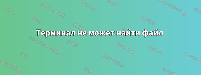 Терминал не может найти файл