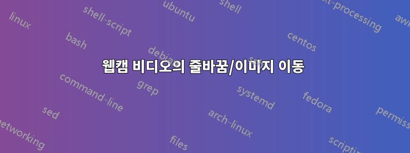 웹캠 비디오의 줄바꿈/이미지 이동