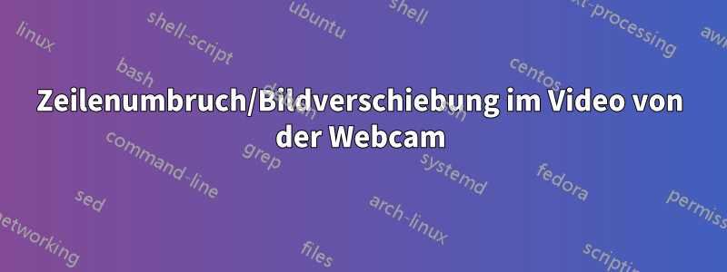 Zeilenumbruch/Bildverschiebung im Video von der Webcam