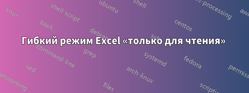 Гибкий режим Excel «только для чтения»