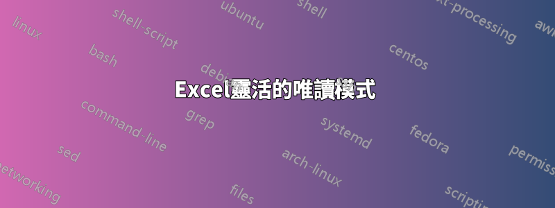 Excel靈活的唯讀模式