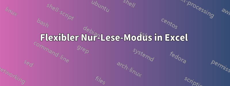 Flexibler Nur-Lese-Modus in Excel