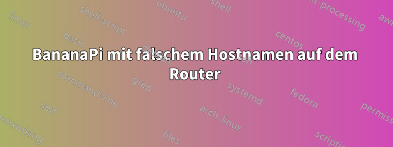 BananaPi mit falschem Hostnamen auf dem Router